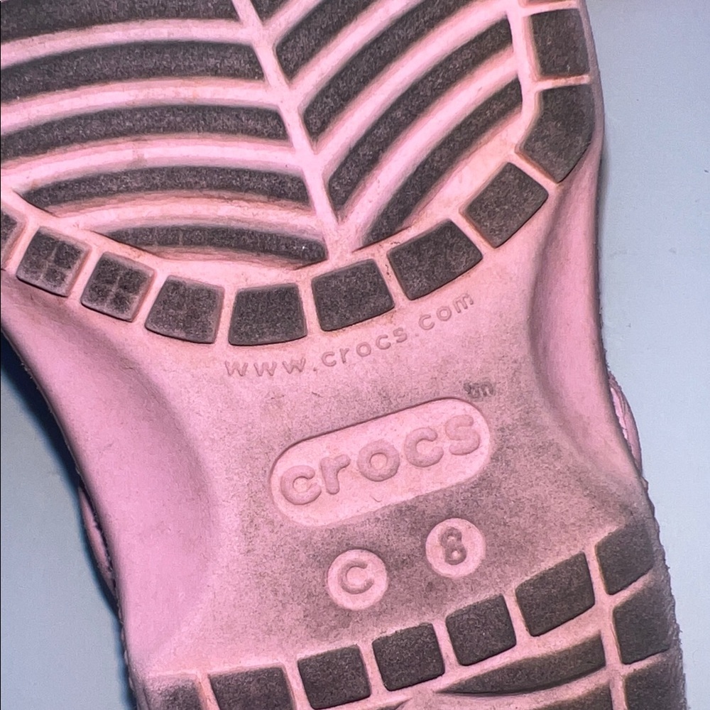 CROCS Kids Glittery Pink Sandals - Picture 10 of 10